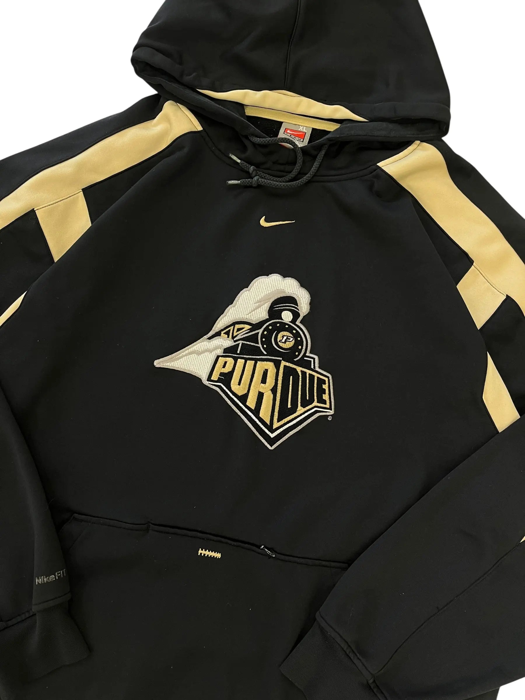 Y2K 2000s Purdue Nike Embroidered Hooded Sweatshirt - XL Hammered Threads
