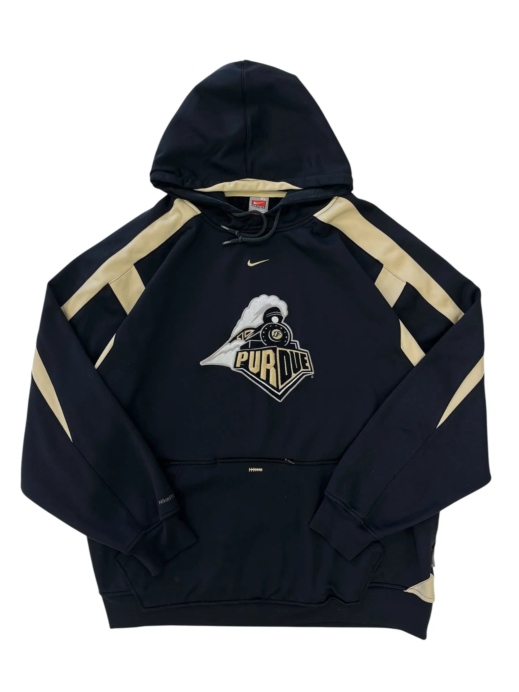 Y2K 2000s Purdue Nike Embroidered Hooded Sweatshirt - XL Hammered Threads
