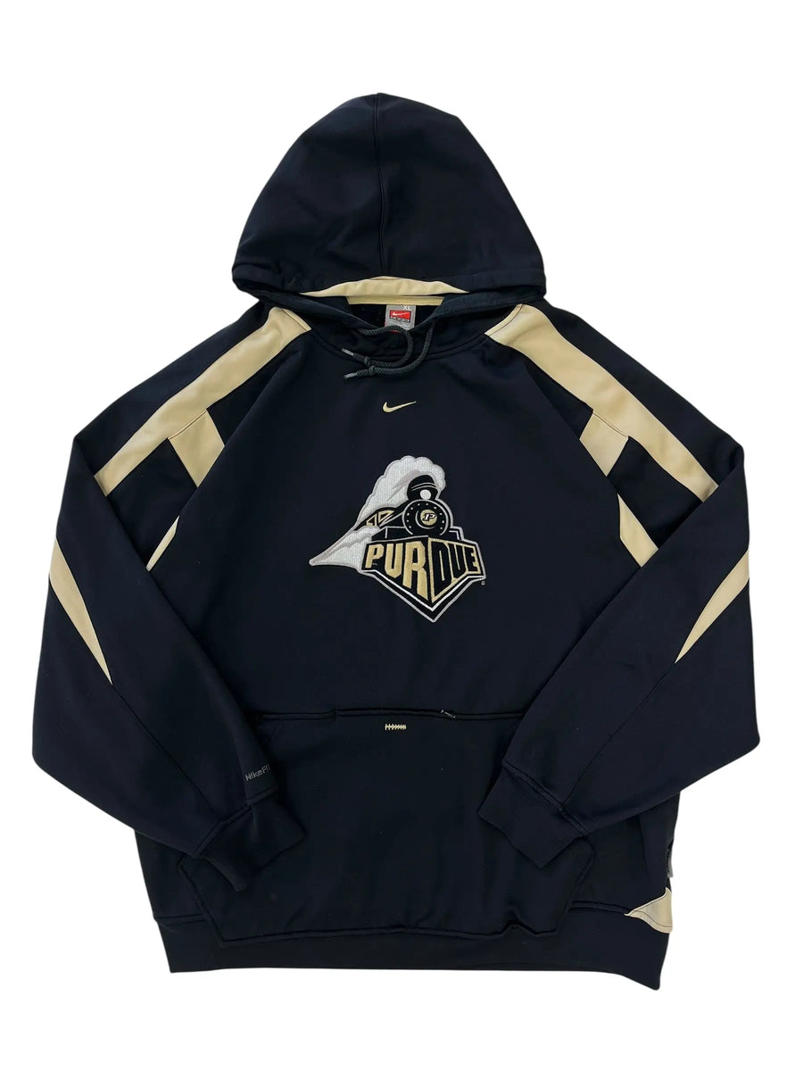 Y2K 2000s Purdue Nike Embroidered Hooded Sweatshirt - XL Hammered Threads