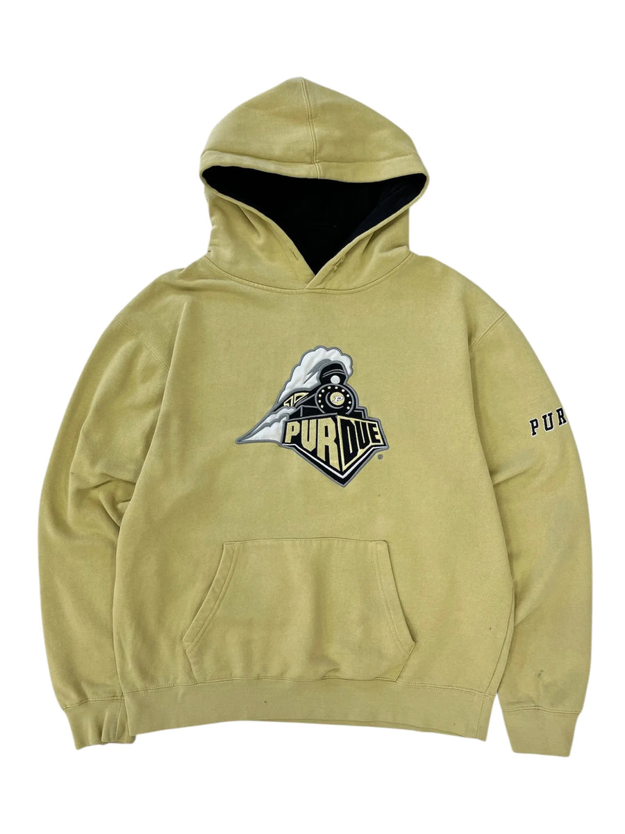 Y2K 2000s Purdue Embroidered Hooded Sweatshirt - L Hammered Threads