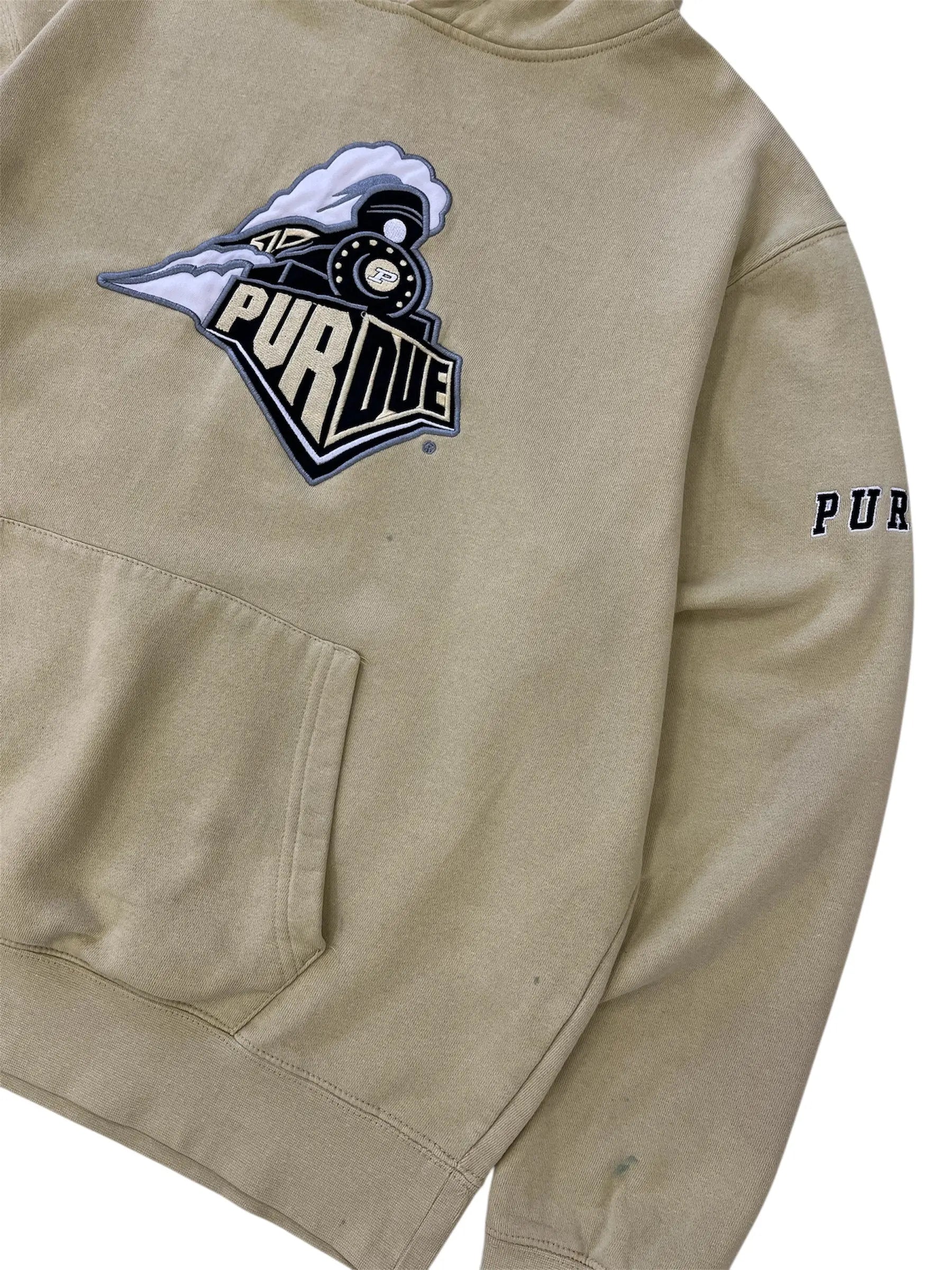 Y2K 2000s Purdue Embroidered Hooded Sweatshirt - L Hammered Threads