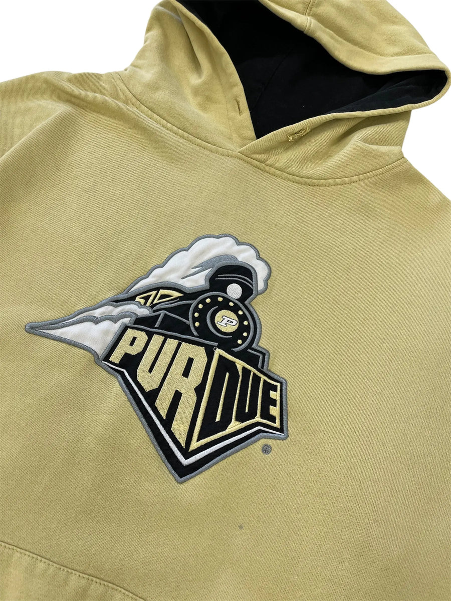 Y2K 2000s Purdue Embroidered Hooded Sweatshirt - L Hammered Threads