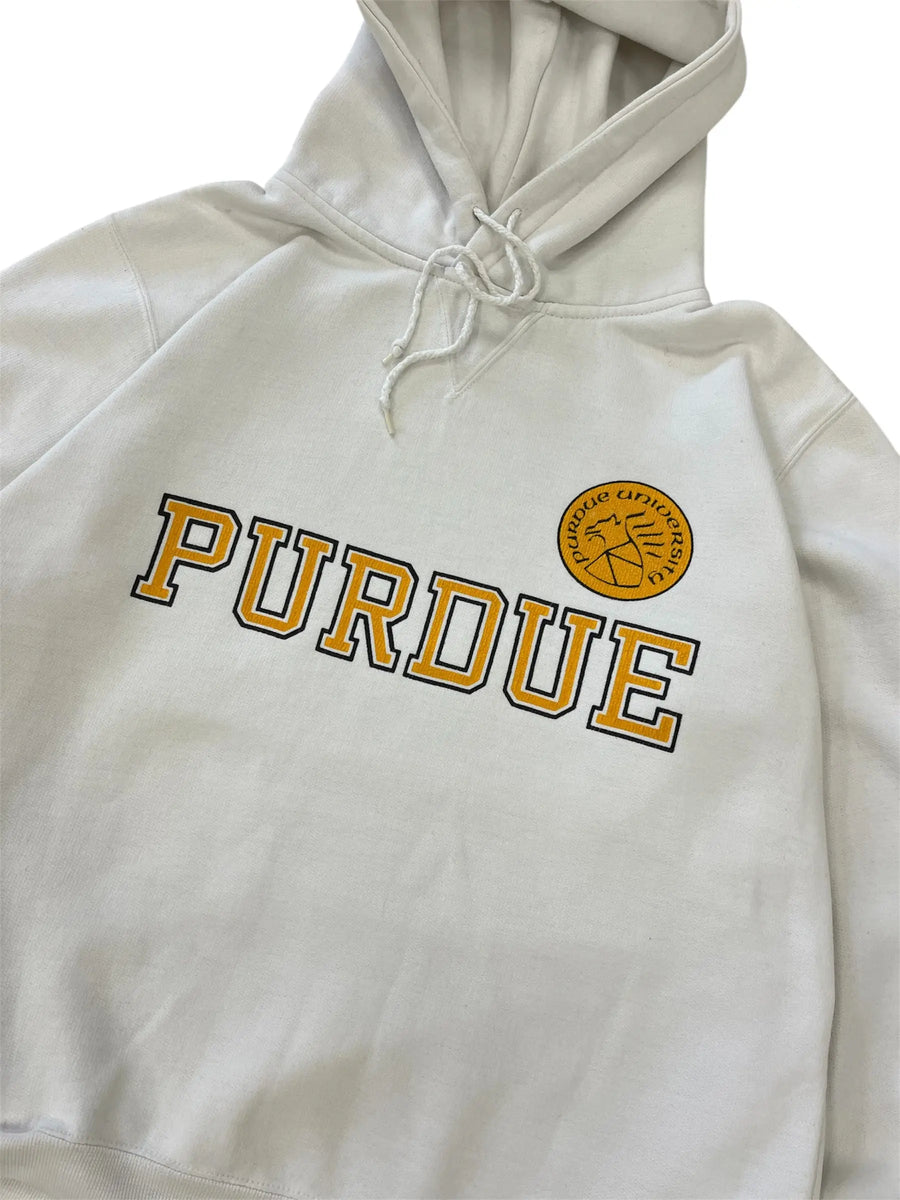 Vintage 90s Purdue University Graphic Hooded Sweatshirt - Boxy L Hammered Threads