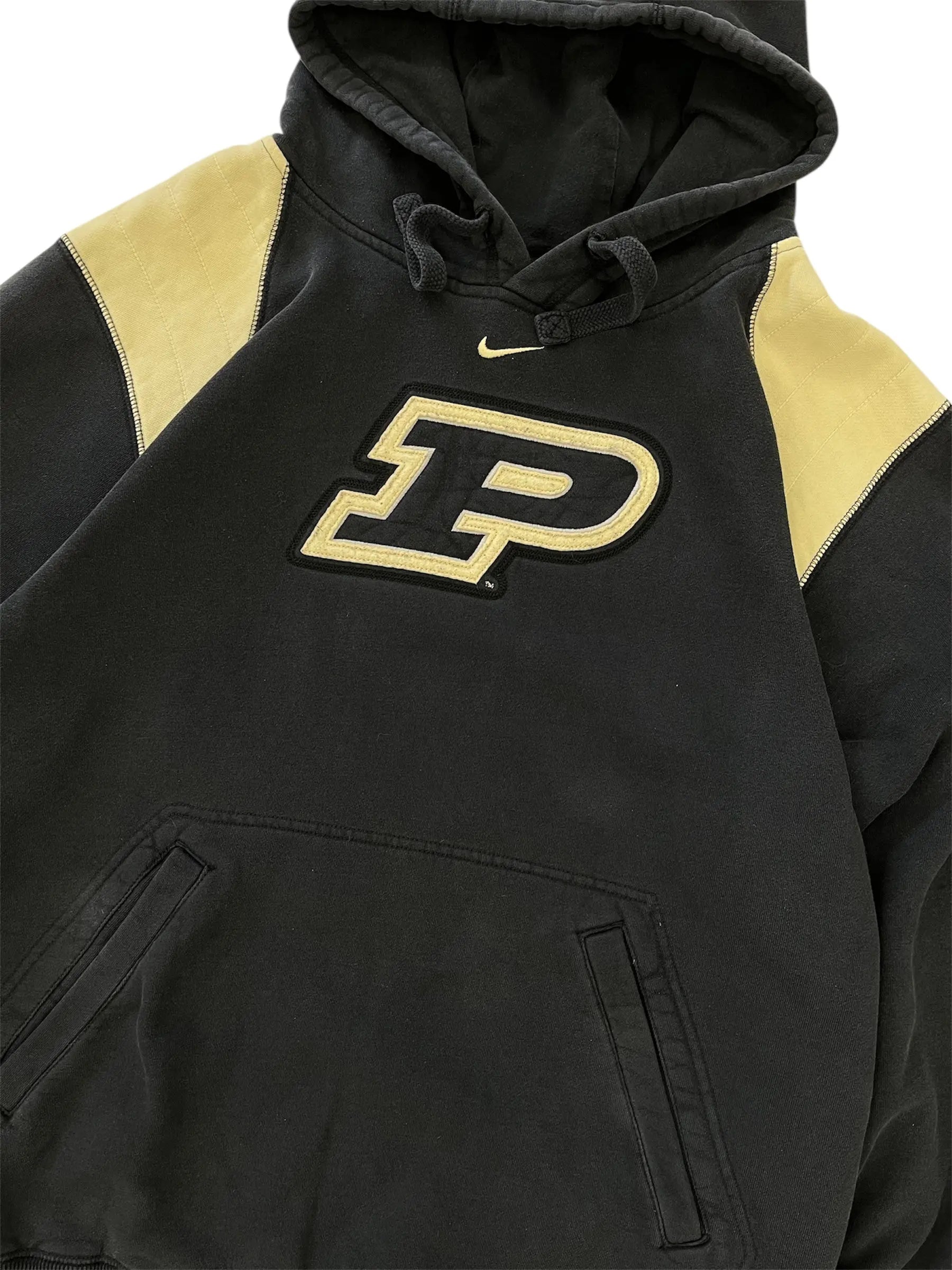 Y2K Nike Embroidered Hooded Sweatshirt - XL Hammered Threads