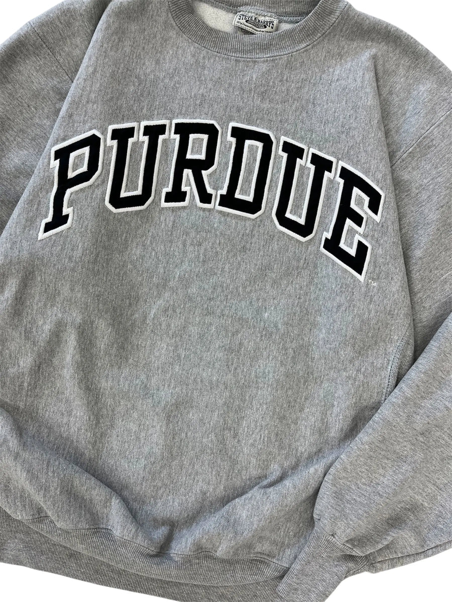Y2K 2000s Purdue Embroidered Crewneck Sweatshirt - XXL Hammered Threads