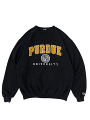 New Age Purdue University Embroidered Crewneck Sweatshirt - M/L Hammered Threads