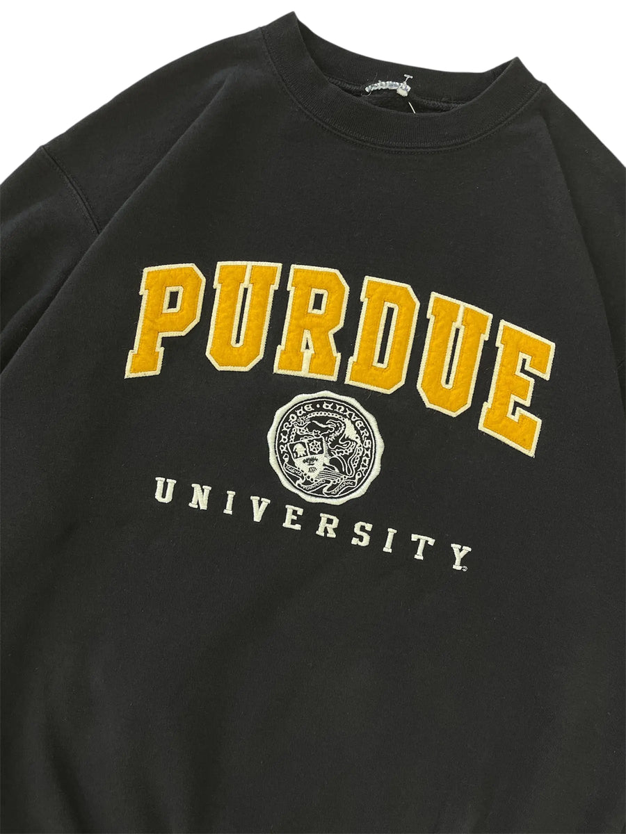 New Age Purdue University Embroidered Crewneck Sweatshirt - M/L Hammered Threads