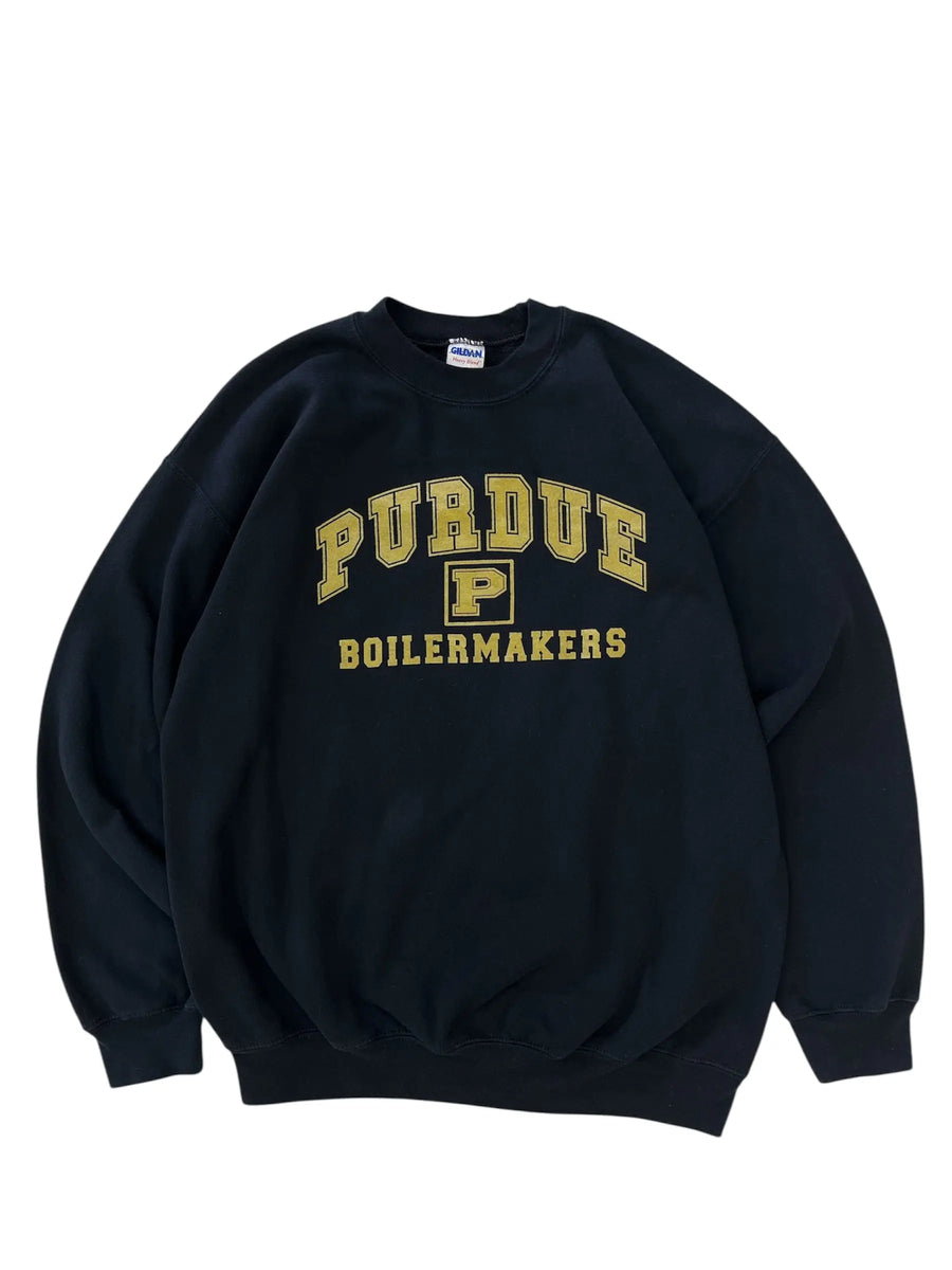 Y2K 2000s Purdue Boilermakers Graphic Crewneck Sweatshirt - L Hammered Threads