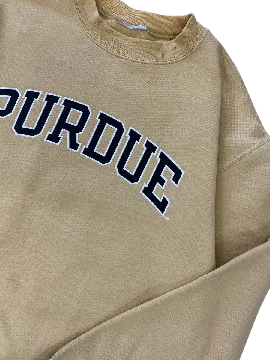 Y2K 2000s Purdue Graphic Crewneck Sweatshirt - L Hammered Threads