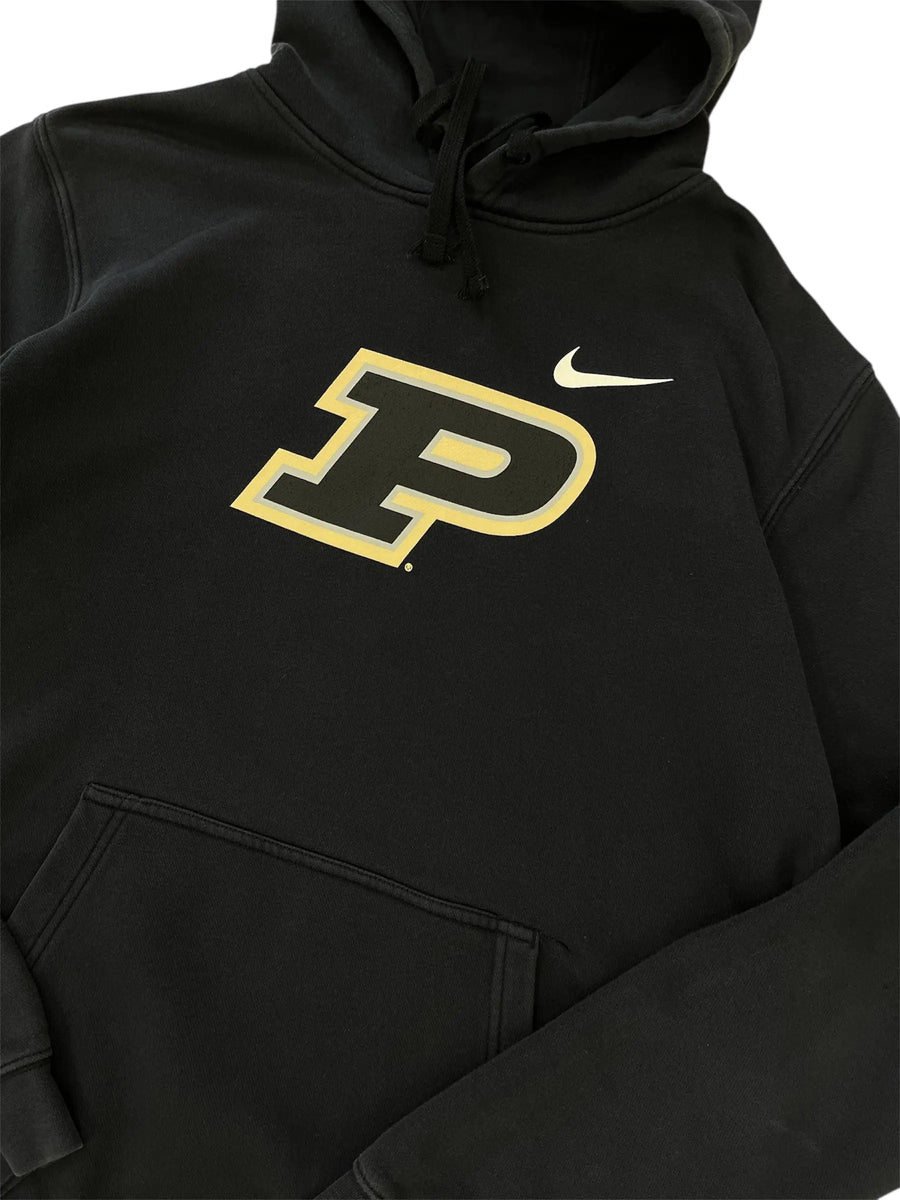 Y2K 2000s Nike Purdue Graphic Hooded Sweatshirt - L Hammered Threads