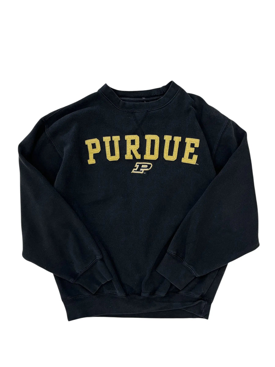 New Age Purdue Embroidered Crewneck Sweatshirt - L Hammered Threads