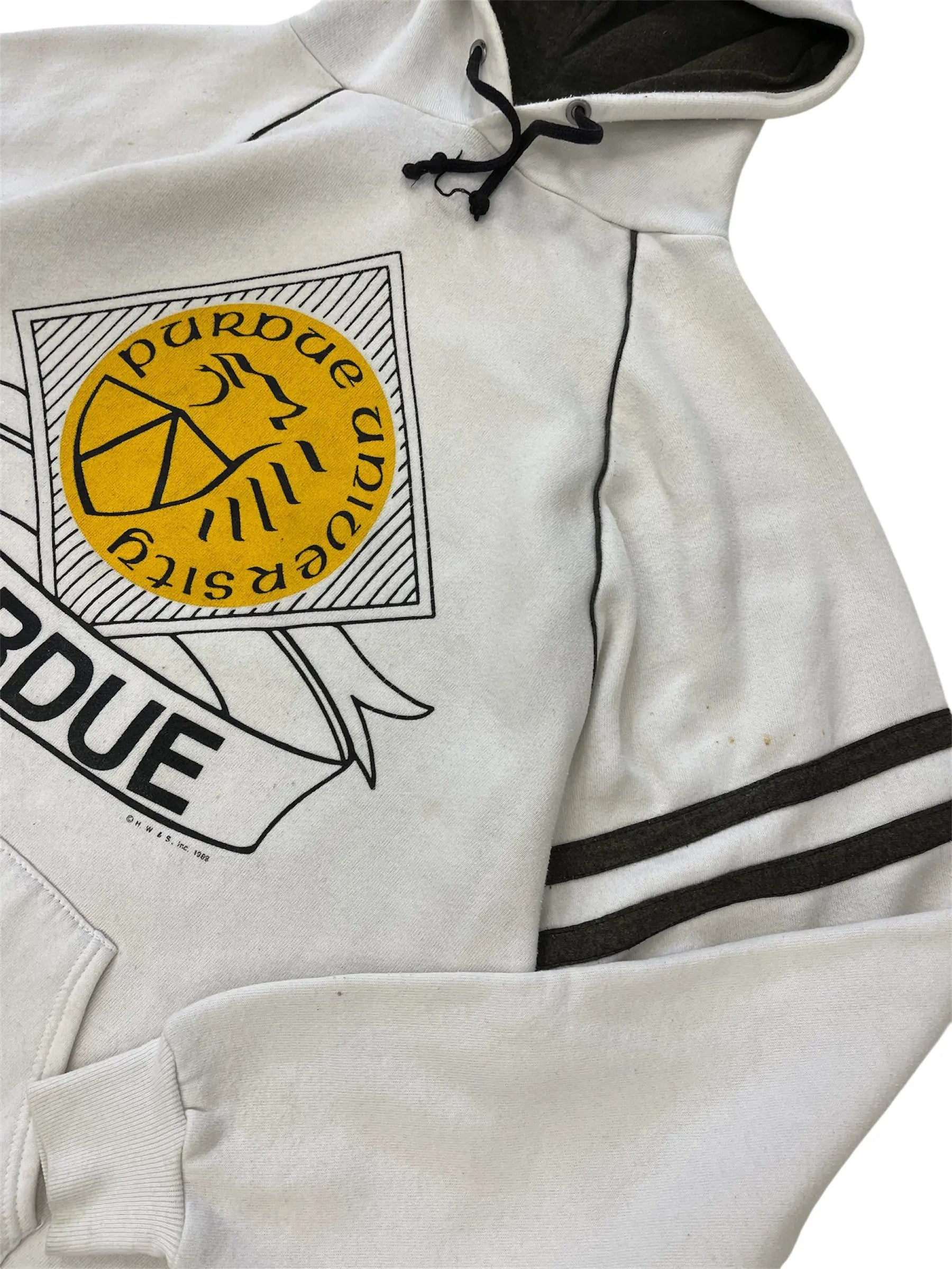 Vintage 90s Purdue University Graphic Hooded Sweatshirt - L Hammered Threads