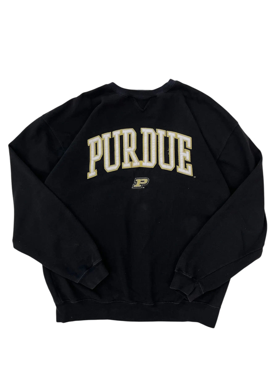 Y2K 2000s Purdue Embroidered Crewneck Sweatshirt - XXL Hammered Threads