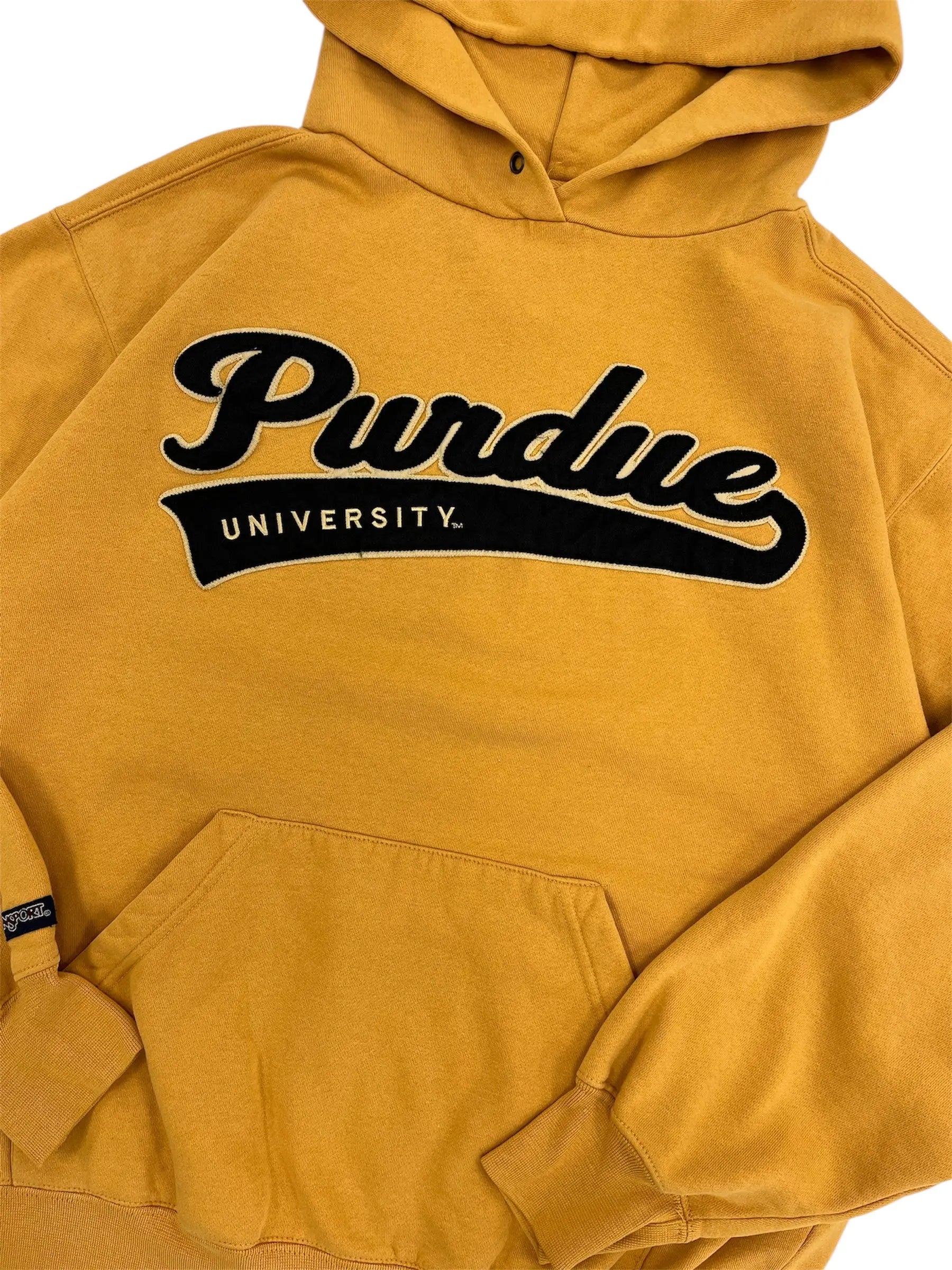 Vintage 90s Purdue Boilermakers Embroidered Hooded Sweatshirt - M Hammered Threads
