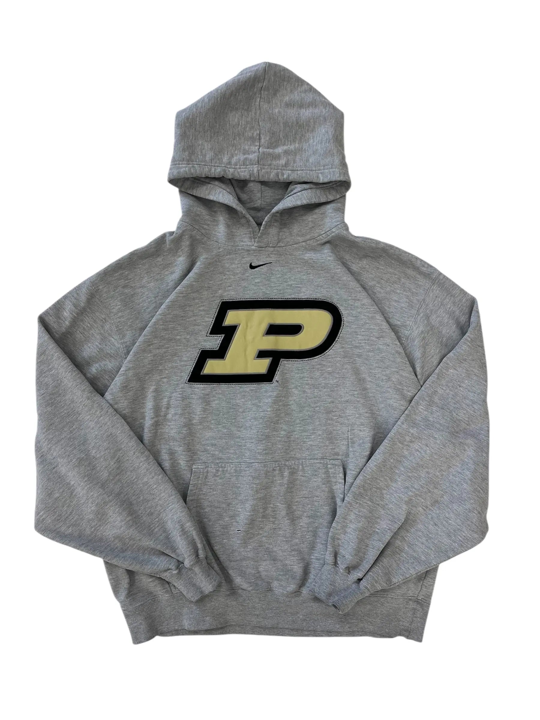 Y2K 2000s Nike Purdue Embroidered Hooded Sweatshirt - XL Hammered Threads