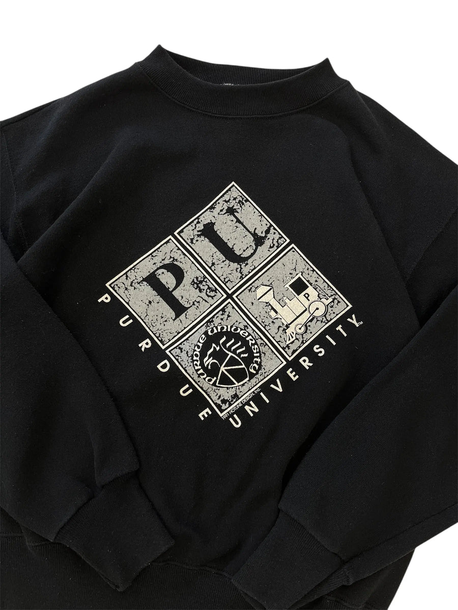 Vintage 90s Purdue University Graphic Crewneck Sweatshirt - L Hammered Threads