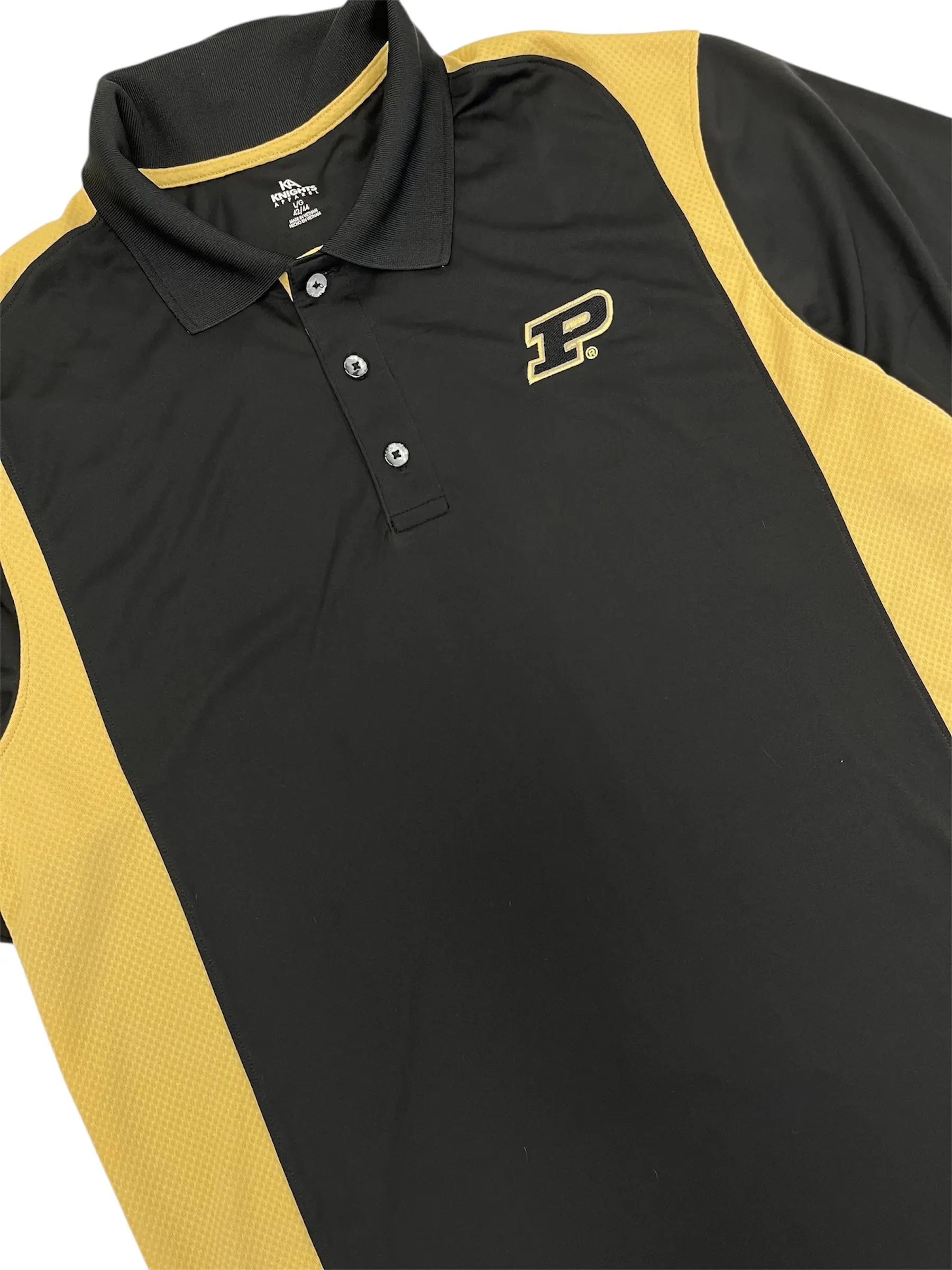 New Age Purdue Embroidered Polo - L Hammered Threads