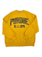 Vintage 90s Purdue Grandpa Embroidered Crewneck Sweatshirt- XL Hammered Threads
