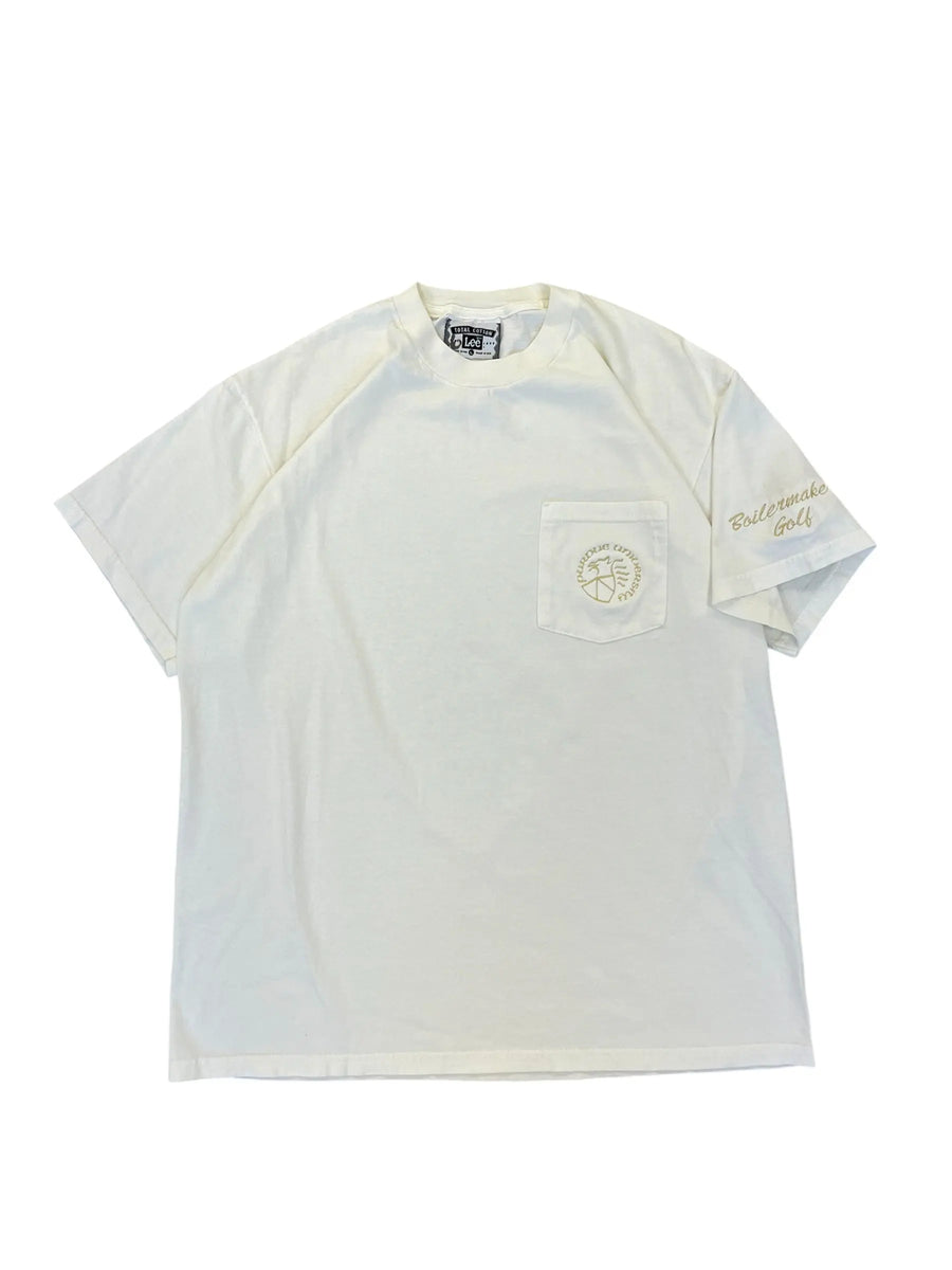 Vintage 90s Purdue University Golf Embroidered Pocket Tshirt - L Hammered Threads