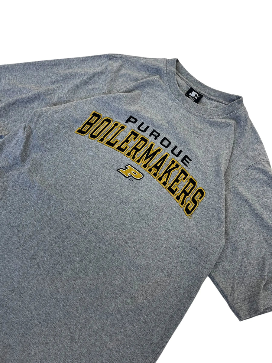 Y2K 2000s Purdue Boilermakers Embroidered Tshirt- S Hammered Threads