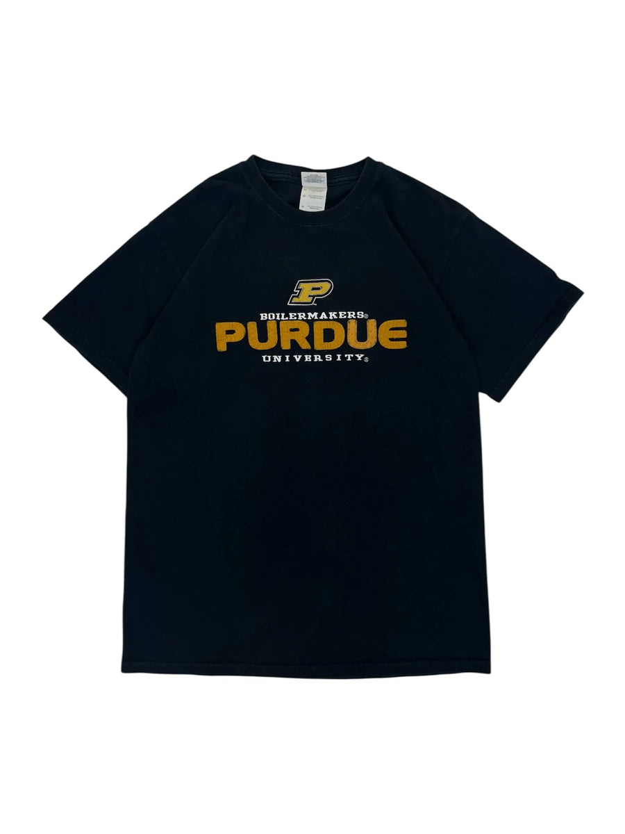 Y2K 2000s Purdue University Boilermakers Embroided Tshirt- M Hammered Threads
