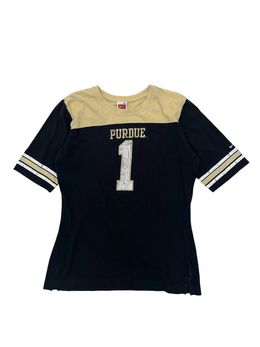 Y2K 2000s Women's Babydoll Purdue Graphic Tshirt - M Hammered Threads