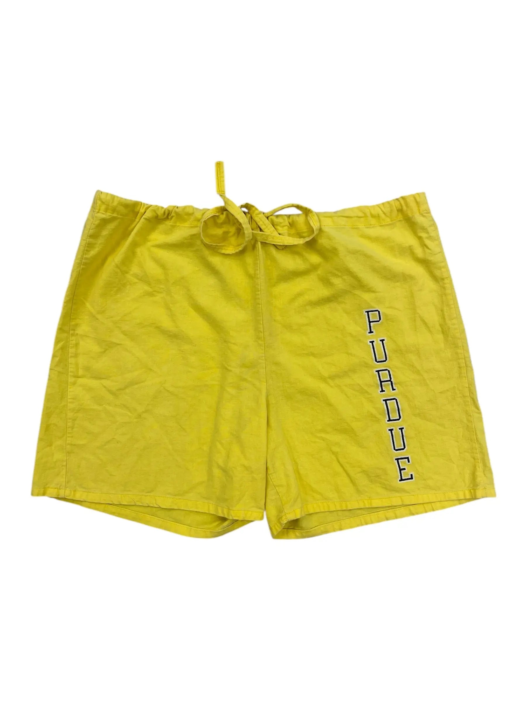 Vintage 90s Purdue Linen Shorts- L Hammered Threads