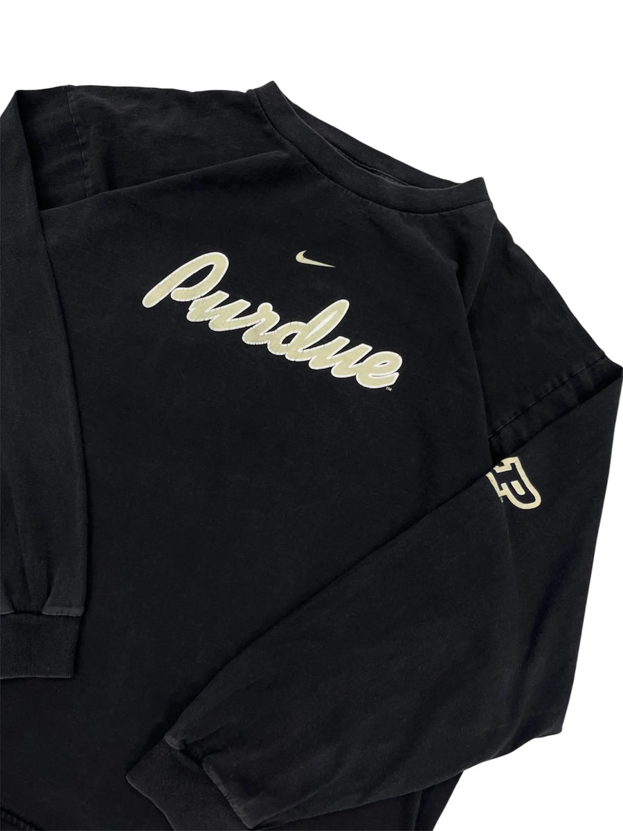 Y2K 2000s Purdue Nike Graphic Long Sleeve Shirt - L Hammered Threads