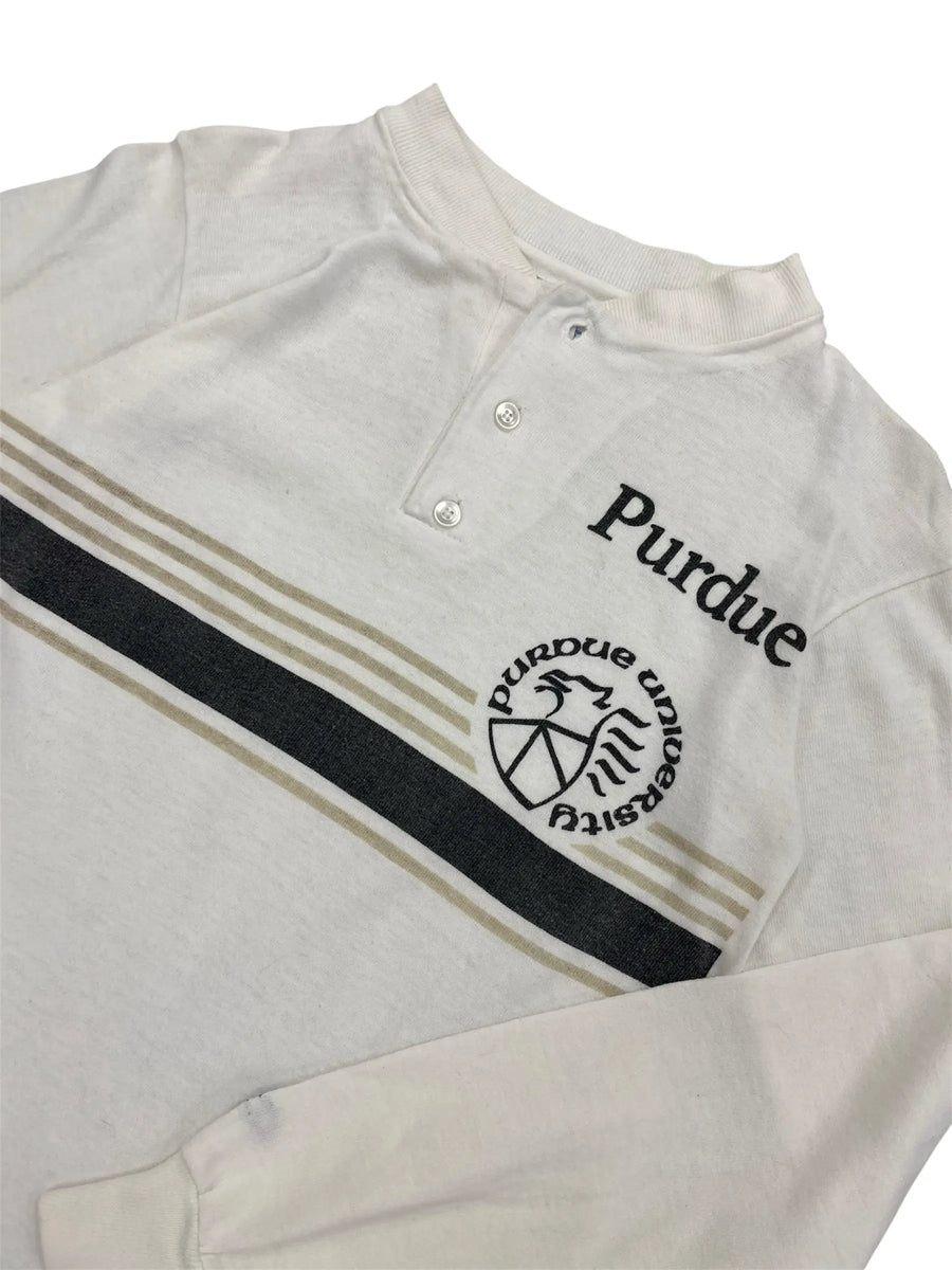 Vintage 80s Purdue University Graphic Long Sleeve Shirt - S Hammered Threads