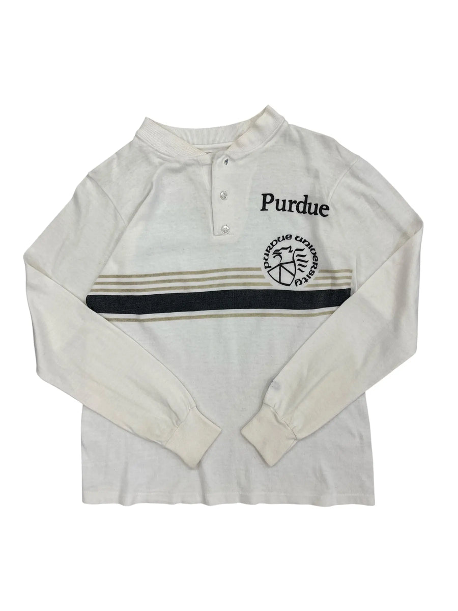 Vintage 80s Purdue University Graphic Long Sleeve Shirt - S Hammered Threads