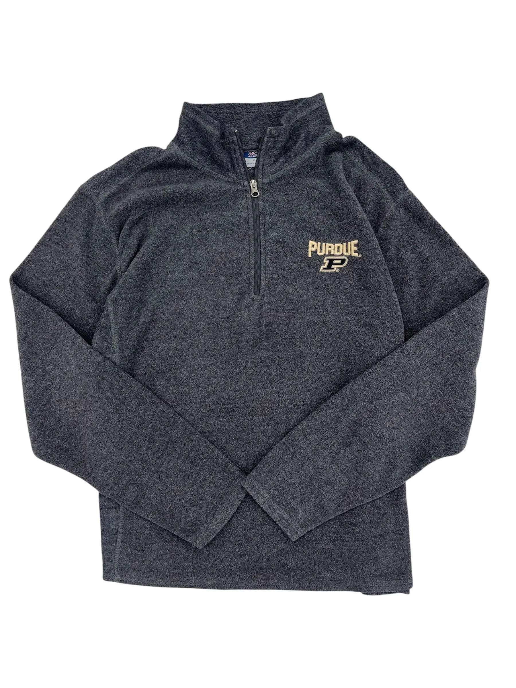 Y2K 2000s Purdue Embroidered 1/4 Zip Pullover - XL Hammered Threads