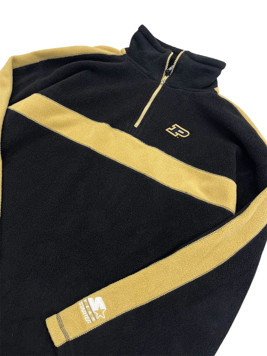 Y2K 2000s Purdue Embroidered Fleece 1/4 Zip Pullover - XL Hammered Threads