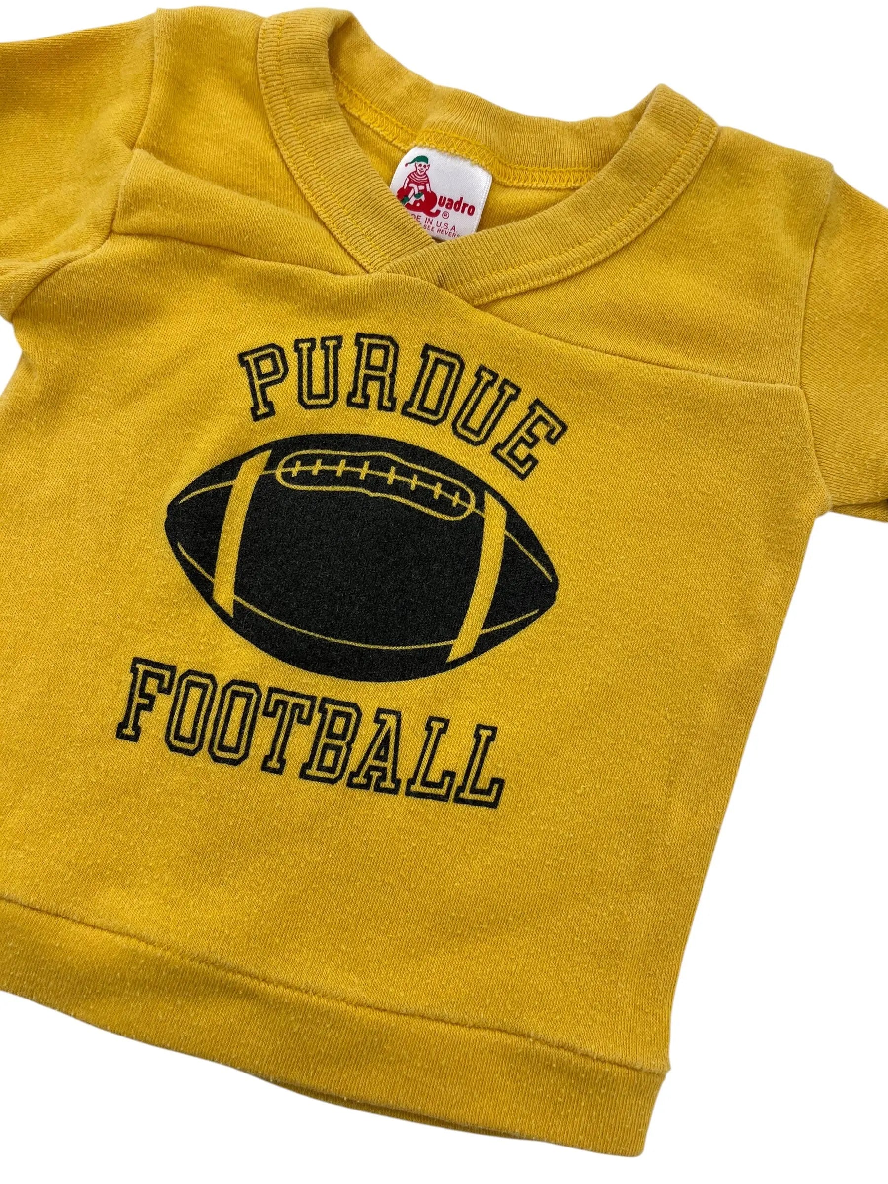 Vintage 70s Purdue Football Kids Tshirt - 2T Hammered Threads