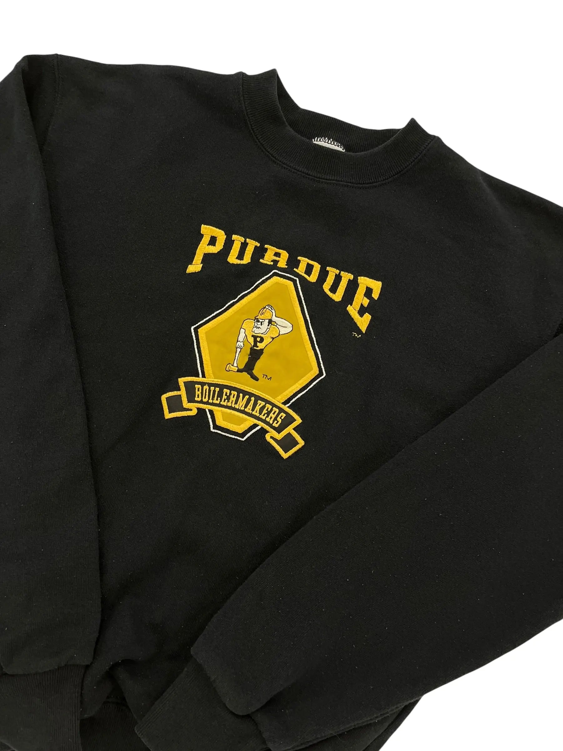 Vintage 90s Purdue Embroidered Crewneck Sweatshirt - Youth XL 18/20 Hammered Threads