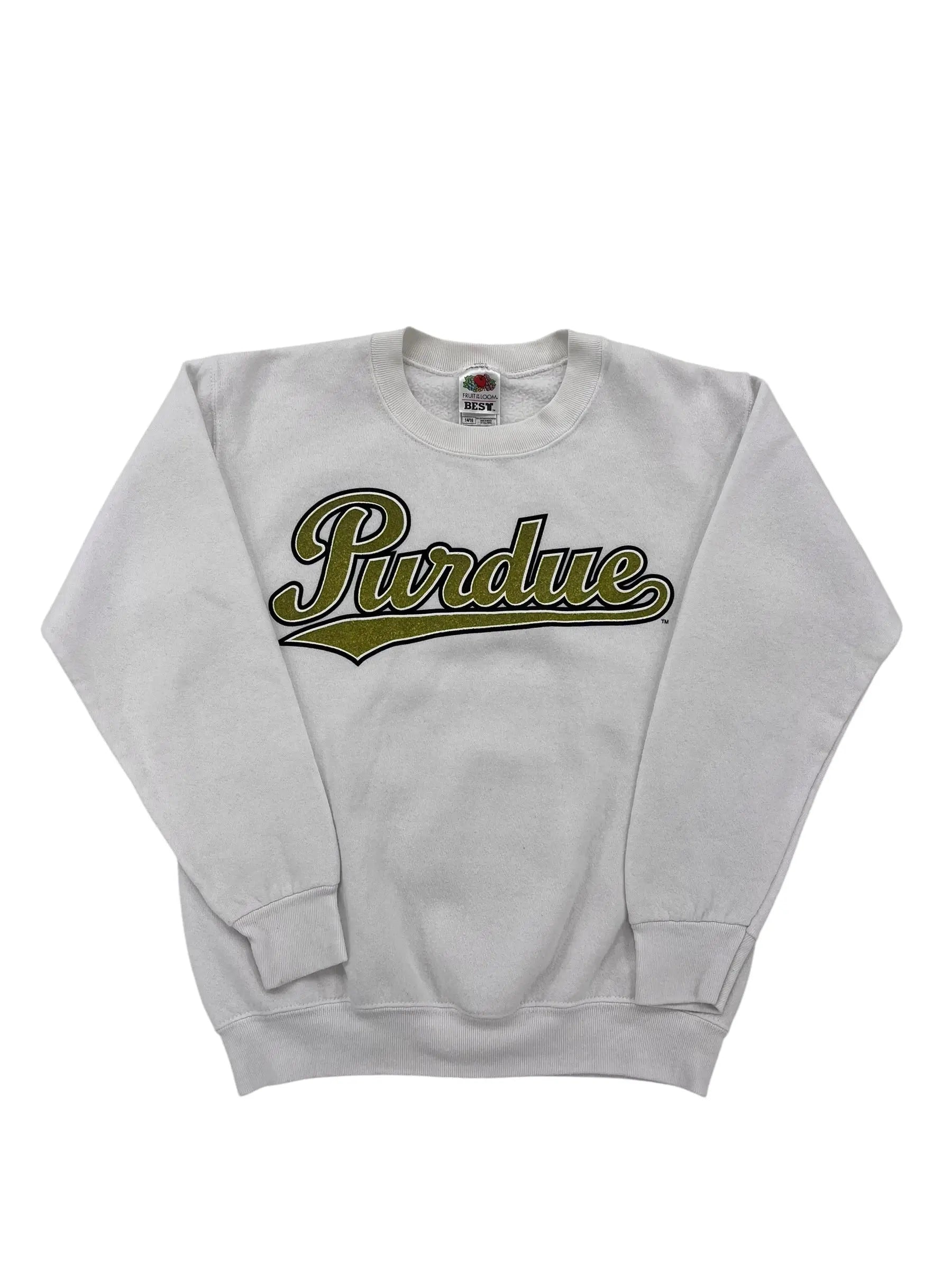 Vintage 90s Purdue Crewneck Sweatshirt - Youth L 14/16 Hammered Threads