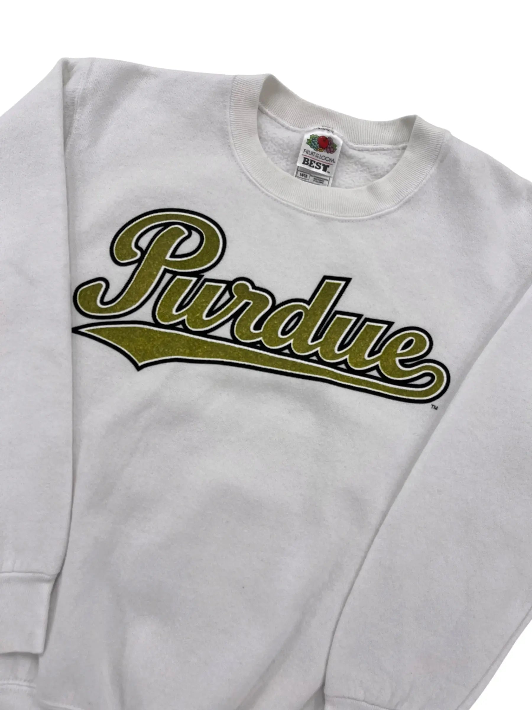 Vintage 90s Purdue Crewneck Sweatshirt - Youth L 14/16 Hammered Threads