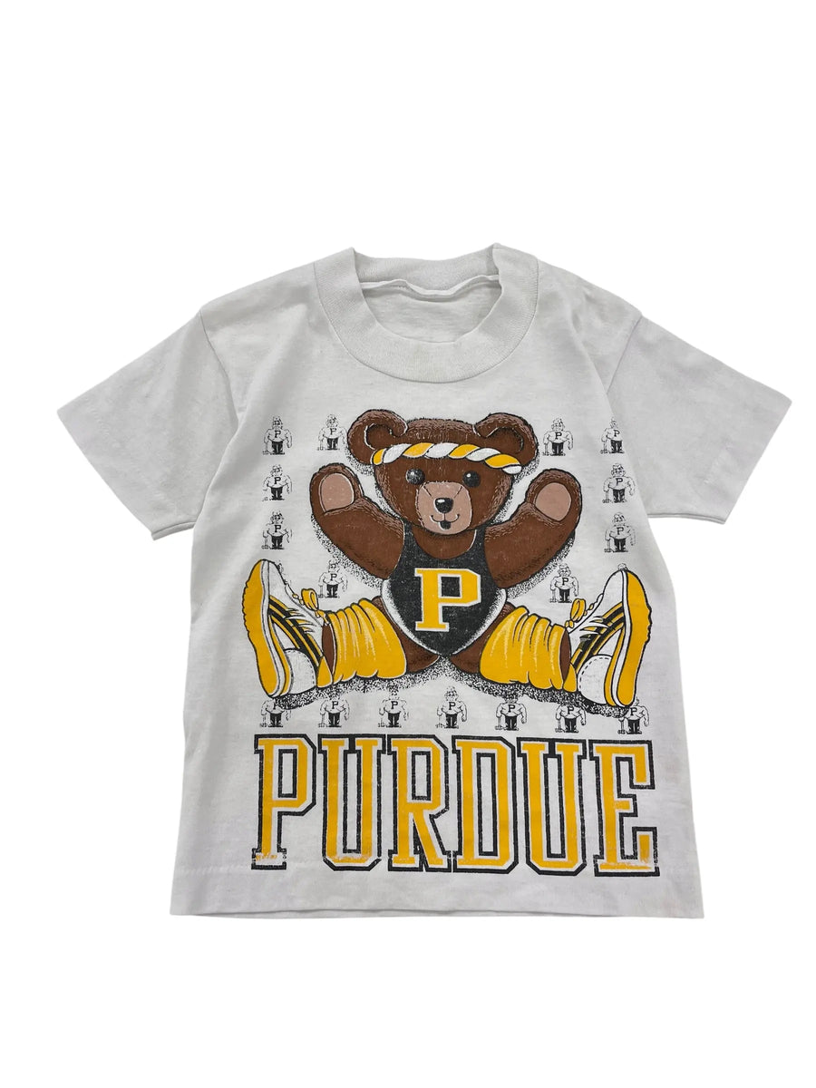 Vintage 90s Purdue Teddy Bear Tshirt - Youth 3T Hammered Threads