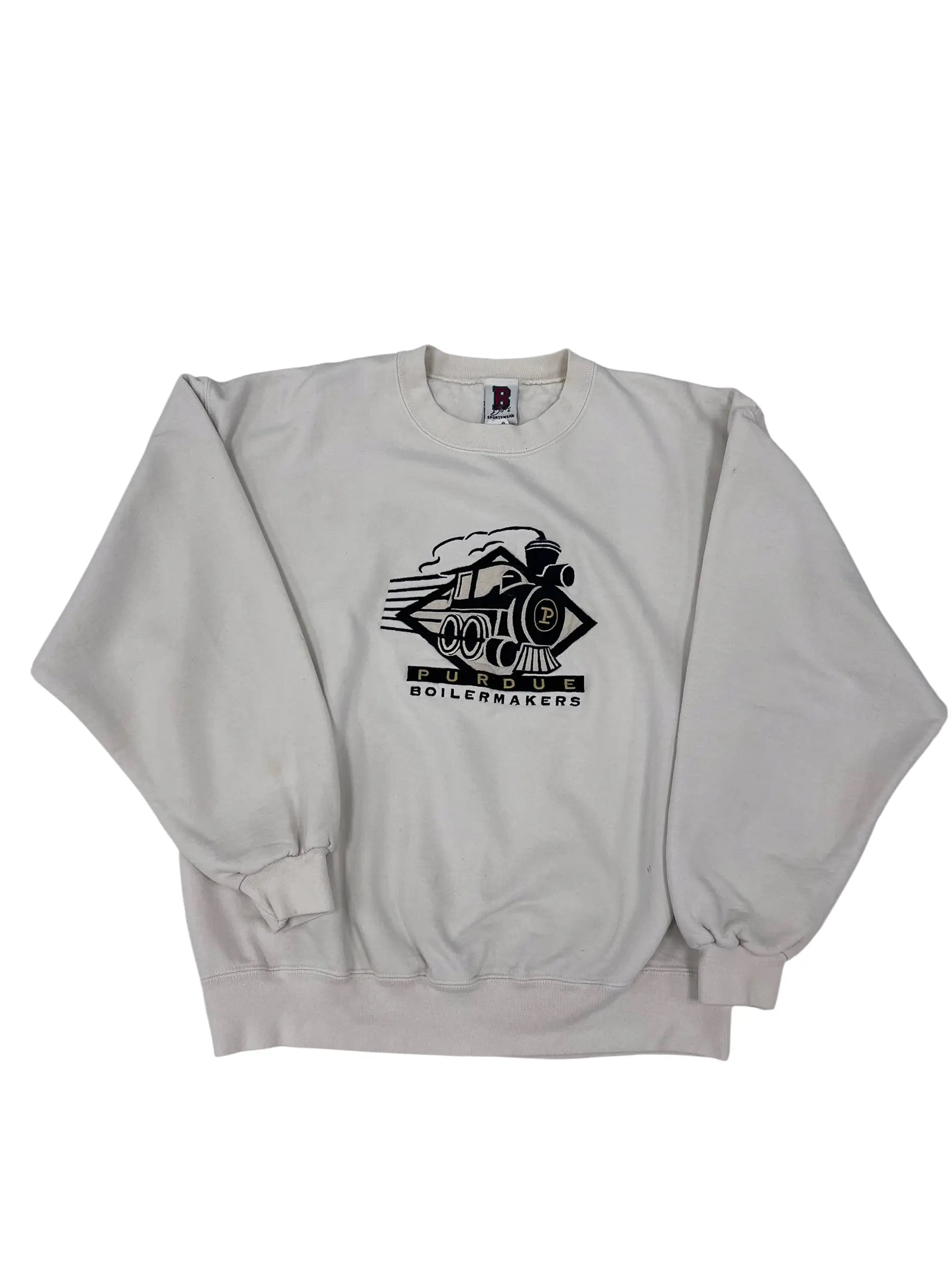 Vintage 90s Purdue Embroidered Crewneck Sweatshirt - L Hammered Threads