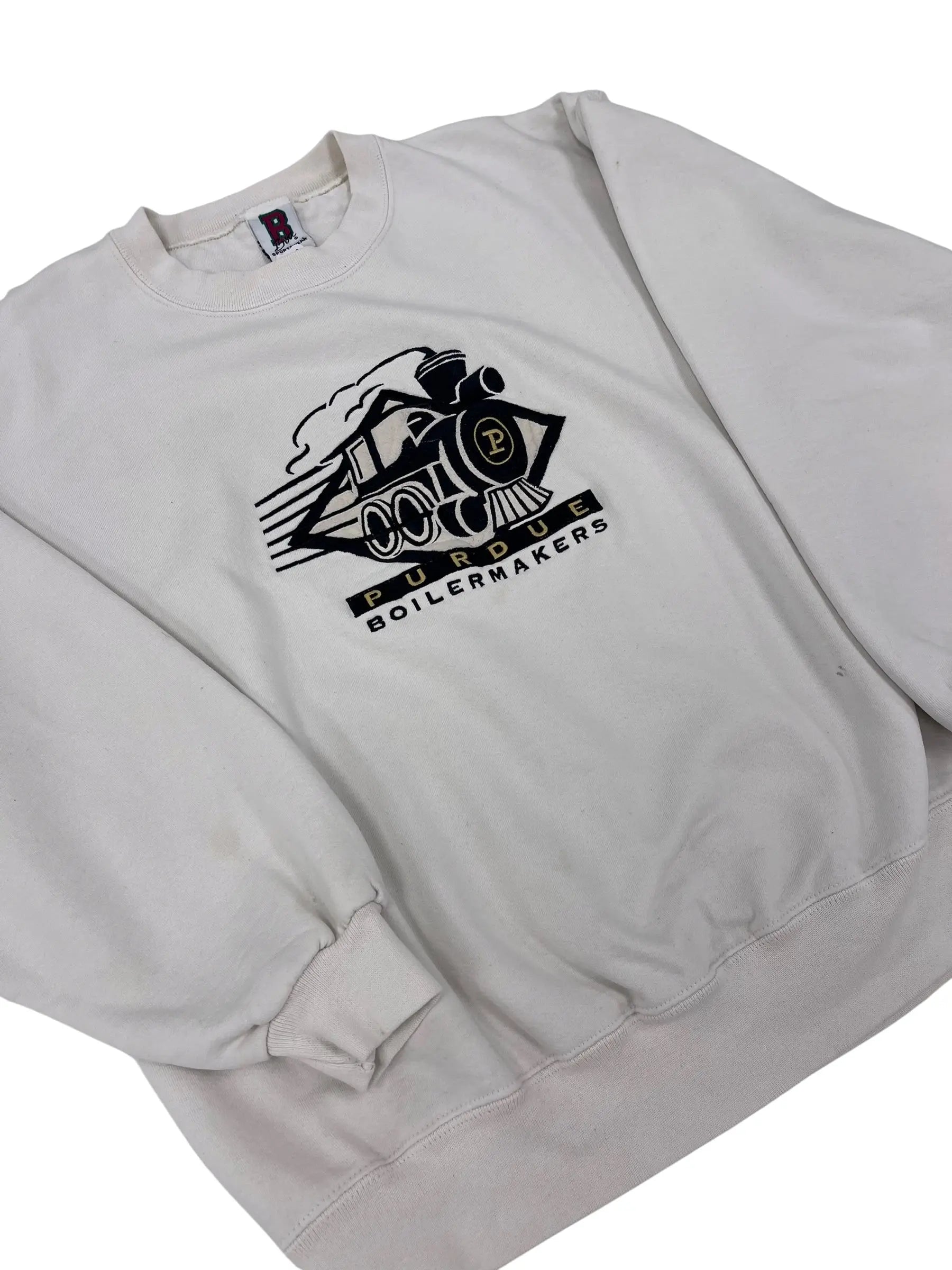 Vintage 90s Purdue Embroidered Crewneck Sweatshirt - L Hammered Threads