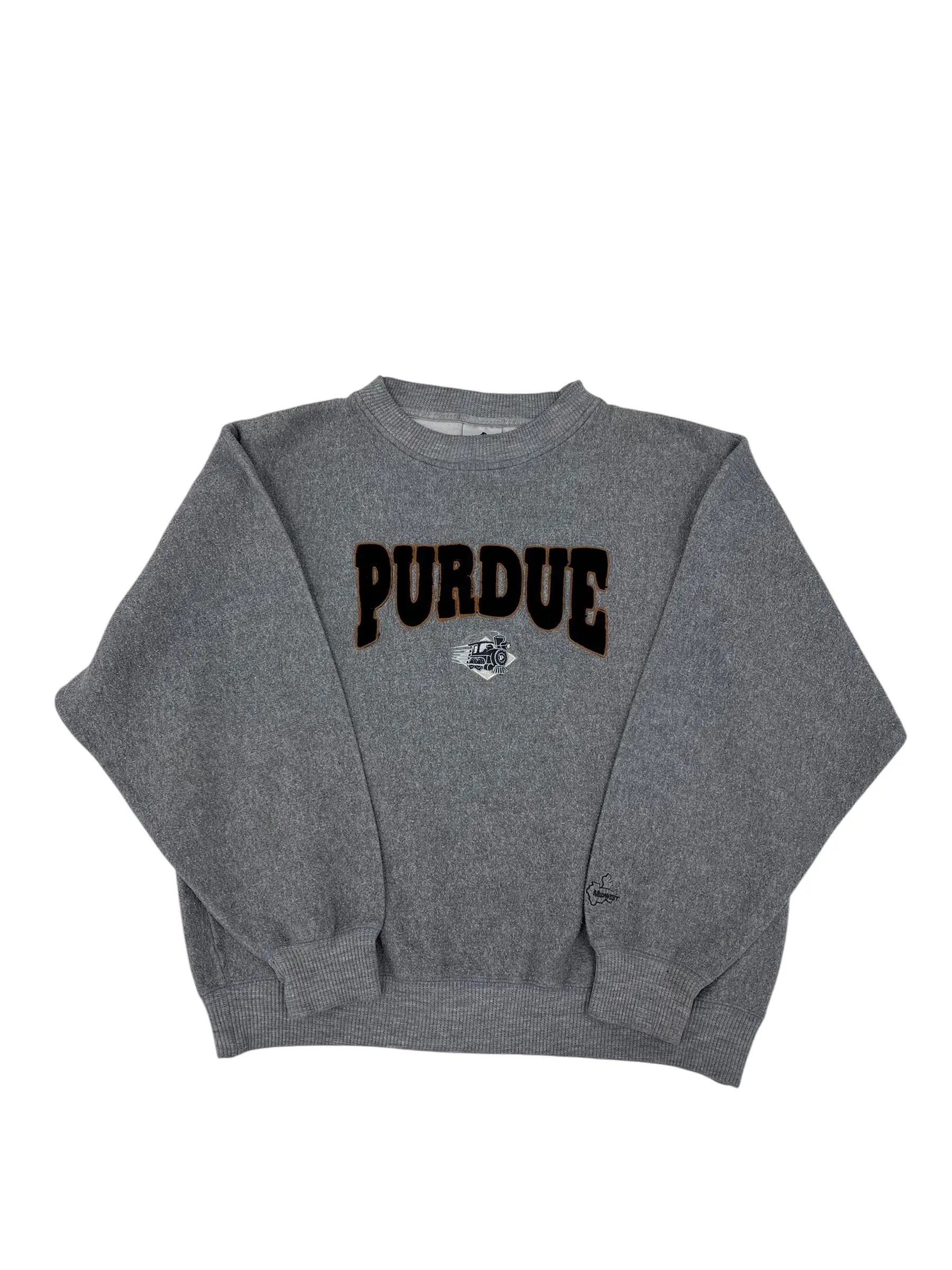 Vintage 90s Purdue Embroidered Crewneck Sweatshirt - L Hammered Threads