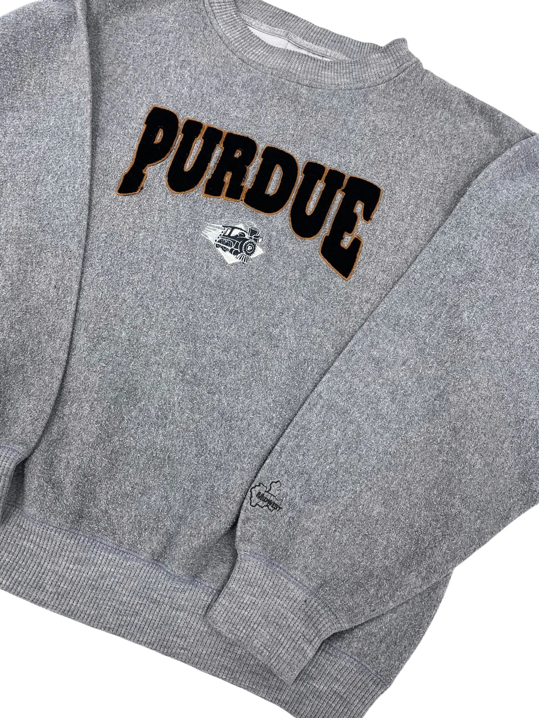 Vintage 90s Purdue Embroidered Crewneck Sweatshirt - L Hammered Threads