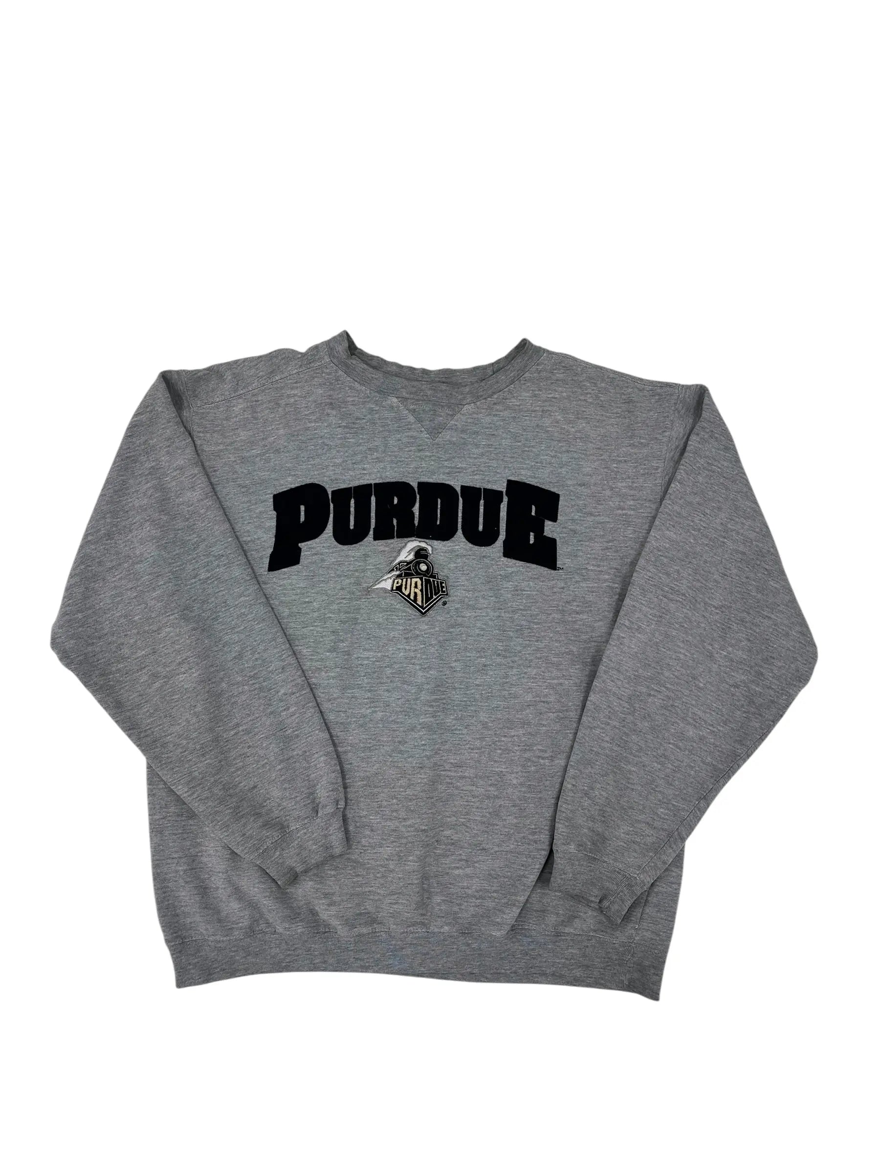 Vintage Y2K Purdue Embroidered Crewneck Sweatshirt - Boxy L Hammered Threads
