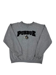 Vintage Y2K Purdue Embroidered Crewneck Sweatshirt - Boxy L Hammered Threads