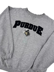 Vintage Y2K Purdue Embroidered Crewneck Sweatshirt - Boxy L Hammered Threads