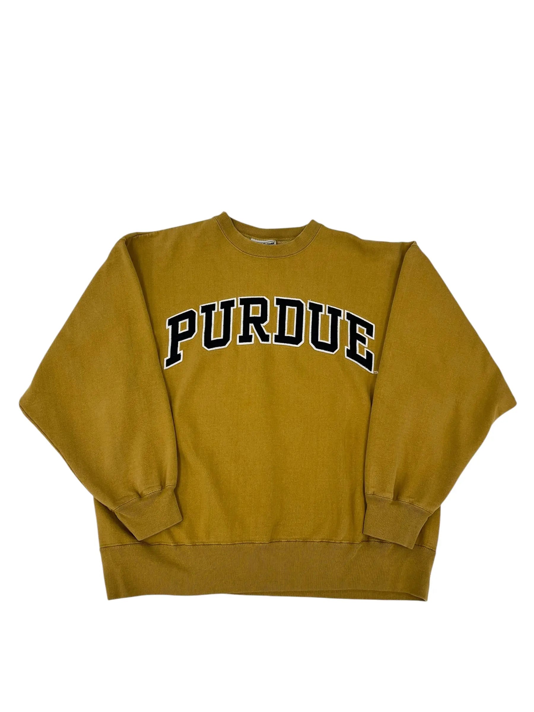 Vintage 90s Purdue Embroidered Crewneck Sweatshirt - L Hammered Threads