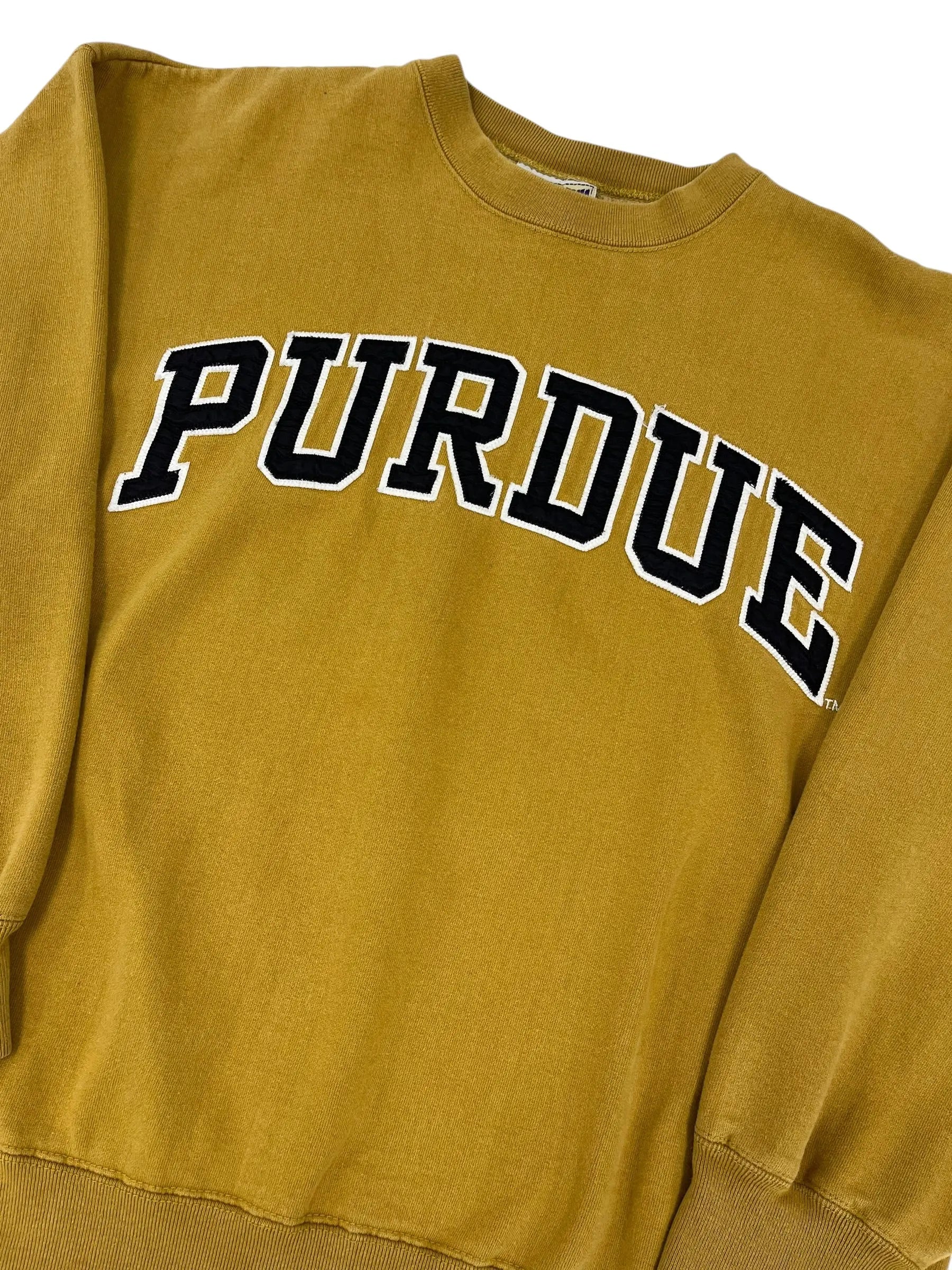 Vintage 90s Purdue Embroidered Crewneck Sweatshirt - L Hammered Threads