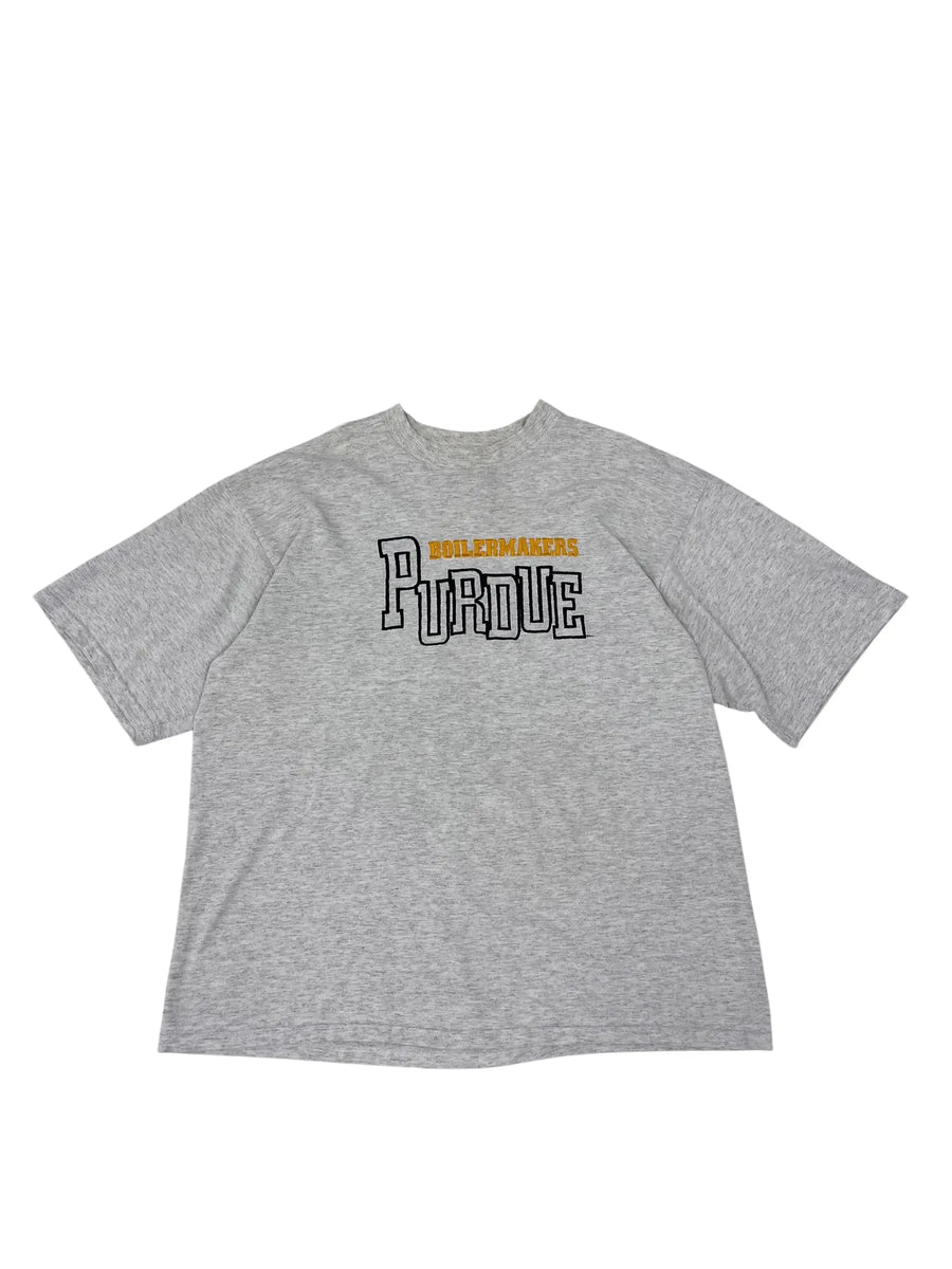 Vintage 90s Purdue Boilermakers Embroidered Tshirt - Hammered Threads