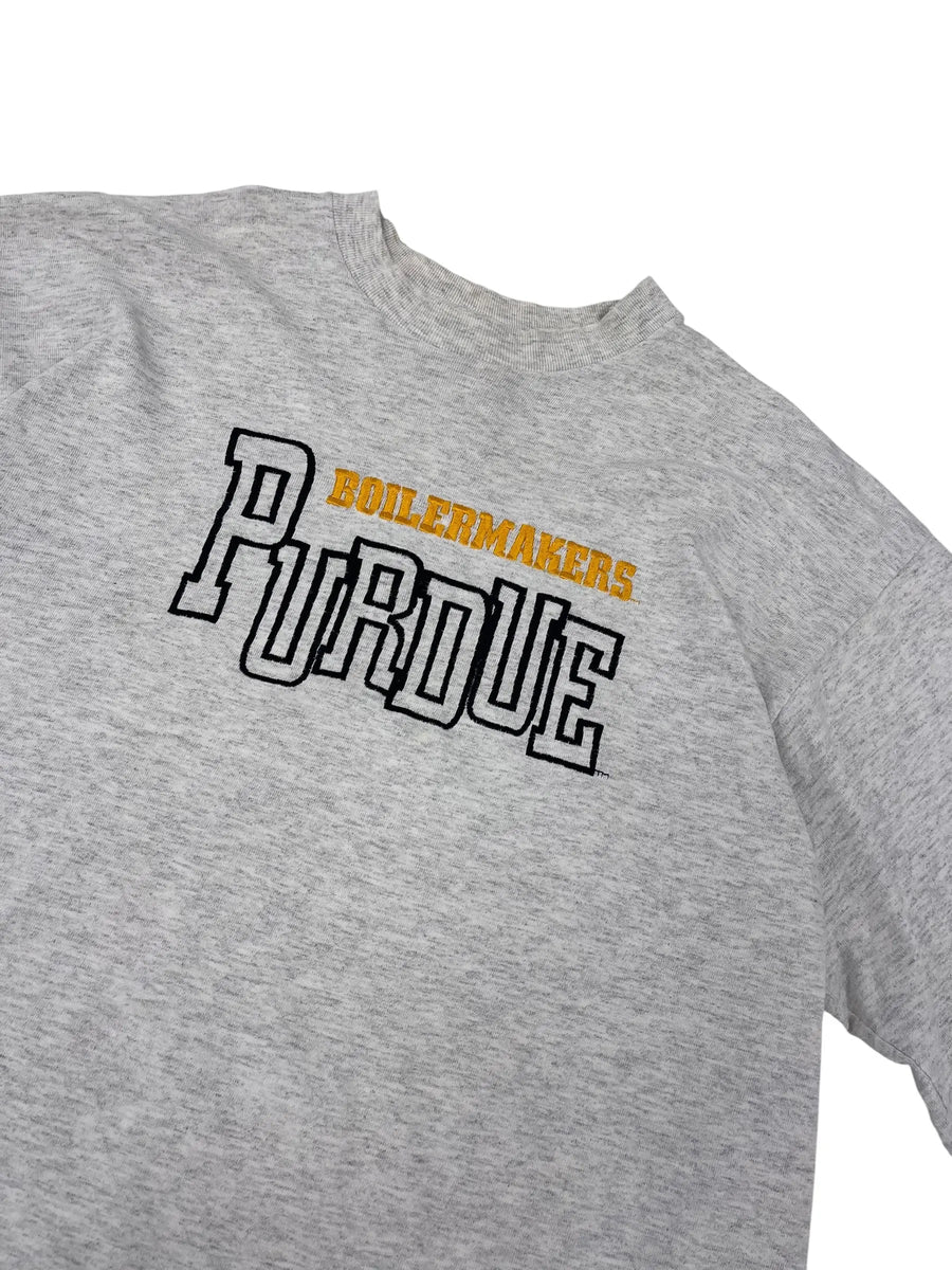 Vintage 90s Purdue Boilermakers Embroidered Tshirt - Hammered Threads