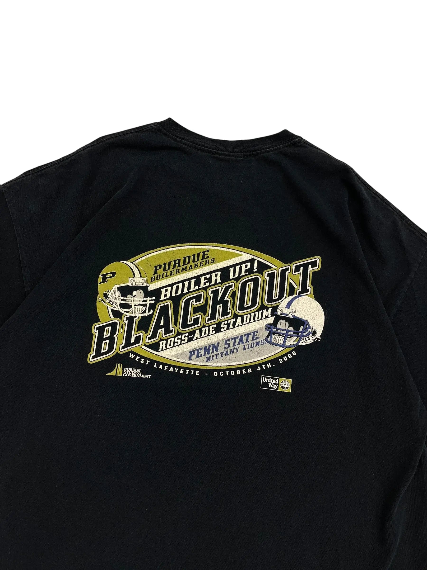 2008 Purdue Football Graphic Tshirt - XL Hammered Threads