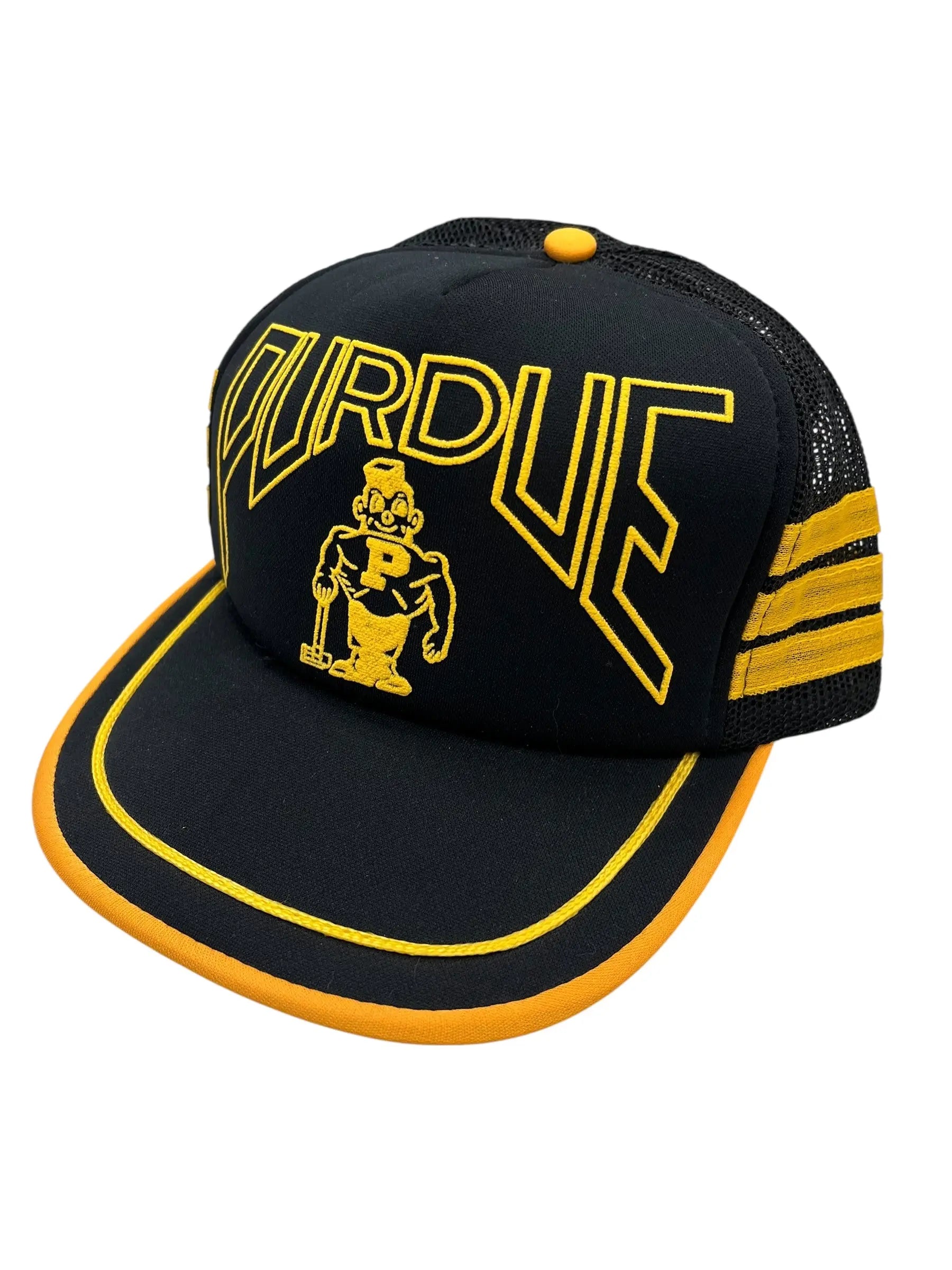 Vintage 80s Purdue Pete Snap Back Hat Hammered Threads